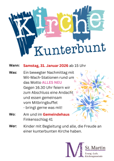 Kirche Kunterbunt Flyer