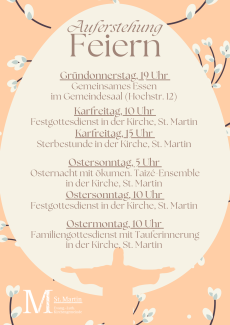 Termine zu Ostern